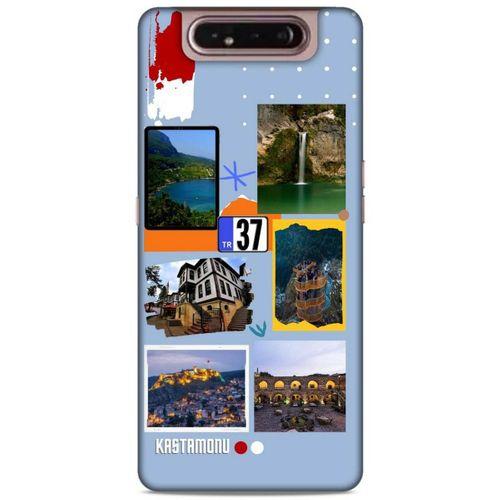 Lopard Samsung Galaxy A80 Uyumlu Kılıf Şehirli ※ (37) Kastamonu Silicone Cover