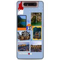 Lopard Samsung Galaxy A80 Uyumlu Kılıf Şehirli ※ (37) Kastamonu Silicone Cover