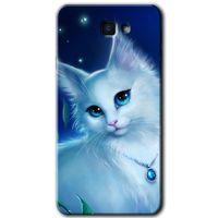 MRCİLETİSİM Samsung Galaxy J7 Prime 2 Kılıf HD Desen Baskılı Arka Kapak + Temperli Cam - Cat Glance