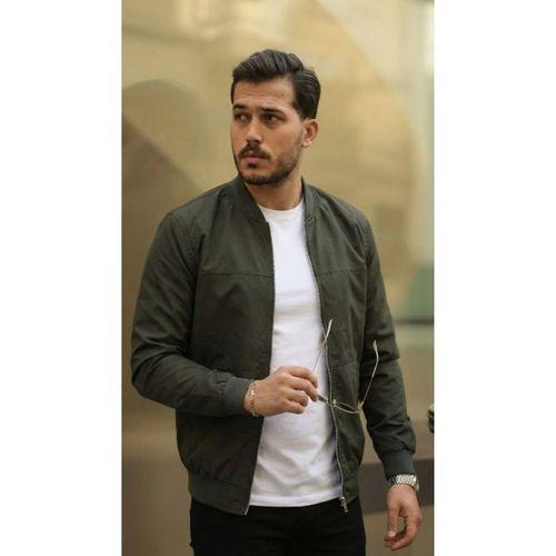 Erkek İçi Astarlı Su Geçirmez Bomber Mevsimlik Ceket - Siyah