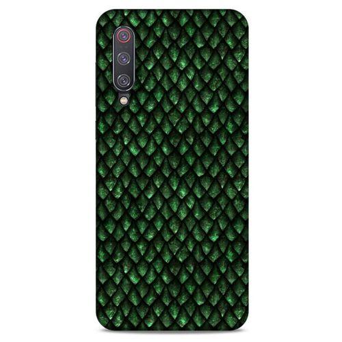 Xiaomi Mi 9 Kılıf Dragons (5) Koruma Kabı Ejderha Koyu Yeşil Pul