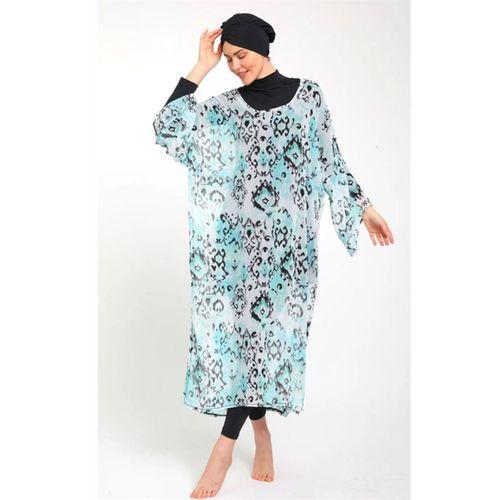 Desenli Şifon Pareo - Plaj Elbisesi Chlly