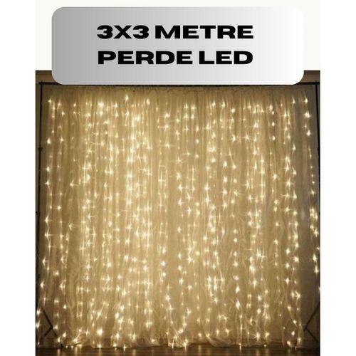 3x3 Perde Led Işık Şelale Model Özel Gün Dekoratif Aydınlatma