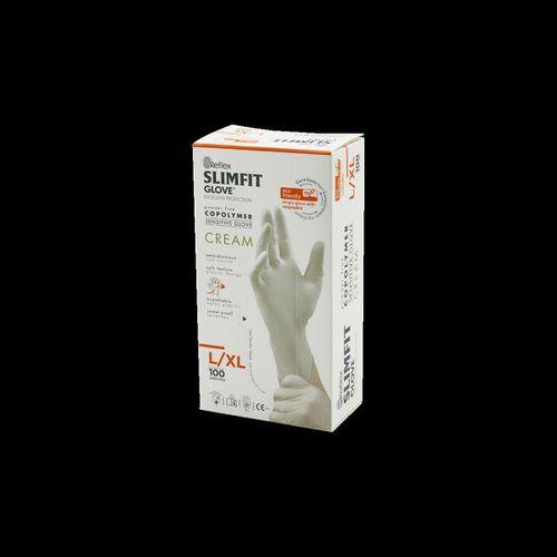 Pudrasız Nitril Muayene Eldiveni L-XL 100'lü (Krem)