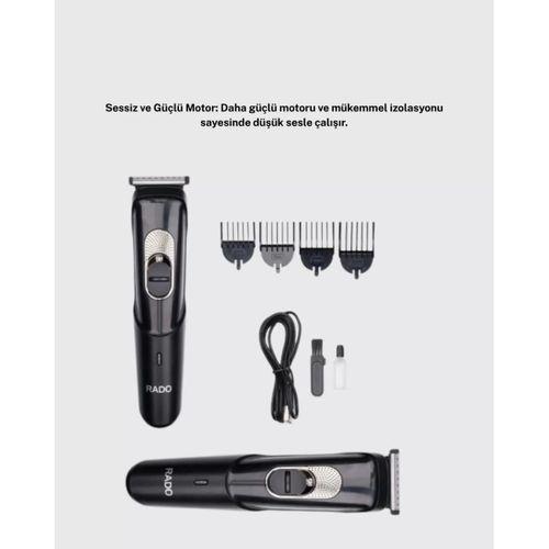 Ergonomik Tasarımlı, 3 Taraklı Profesyonel Şarjlı Saç Sakal Tıraş Makinesi