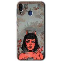 Samsung Galaxy M10s HD Baskılı Kılıf + 9D Tam Ekran Koruyucu - Devil Girl
