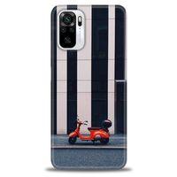 Xiaomi Redmi Note 10S Kılıf HD Baskılı Kılıf - Kırmızı Motor + Tam Ekran Koruyucu