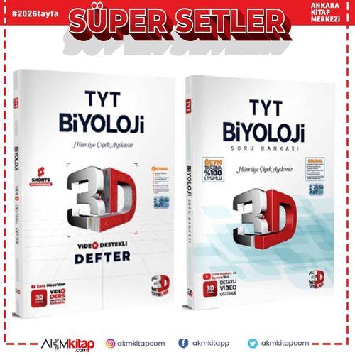3D Yayınları TYT Biyoloji Video Destekli Defter ve Soru Bankası Seti 2 Kitap