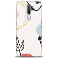 Oppo A9 2020 Kılıf HD Baskılı Kılıf - Siyah Dal + Tam Ekran Koruyucu