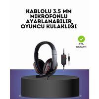 Kırmızı  Headset Mikrofonlu Sağlam Kablolu Konforlu