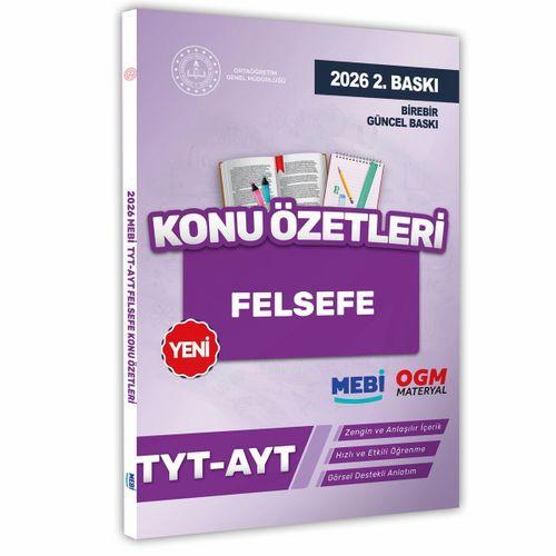 2026 YKS-TYT MEBİ-OGM Felsefe Pratik Konu Özet Kitabı RENKLİ A4 Boyut Görsel Destekli BASKI ÜCRETİ