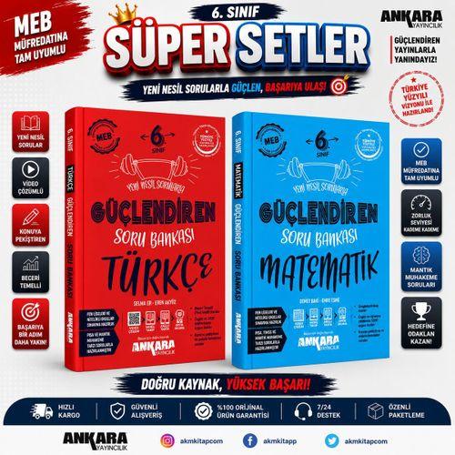 Ankara Yayıncılık 6.Sınıf Türkçe ve Matematik Güçlendiren Soru Bankası Seti 2 Kitap