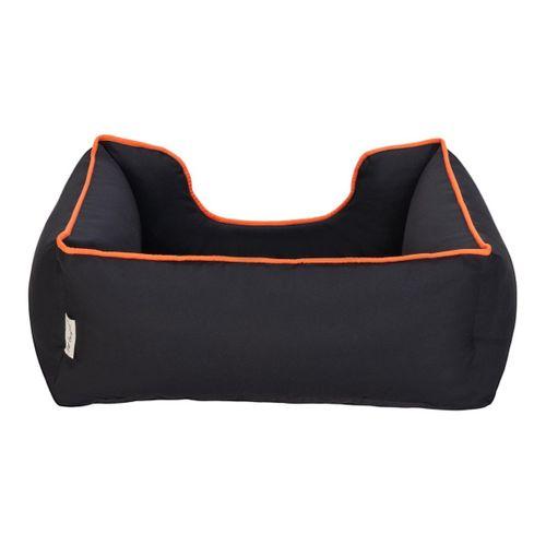 Pet Comfort Alpha  Kedi ve Köpek Yatağı Siyah w Turuncu Biye S 60x50cm