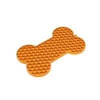 Beeztees Yavru Köpek Yaş Mama Yeme Oyuncağı, Kemik Şeklinde, Silikon, Turuncu, 18x11cm