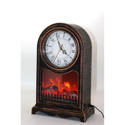 Led Işıklı Saatli Şömine - Model 2