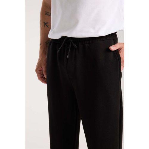 Mendes Baggy Kalıp Diagonal 3 İplik Kumaş Erkek Eşofman Altı Pantolon - Siyah