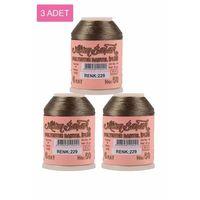 3 Adet Altınbaşak Oya ve Dantel İpi 20 gr - Royaleks - No: 229