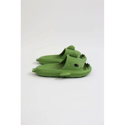 WG500 Köpekbalığı Haki Unisex Tam Ortopedik Terlik Shark Slides
