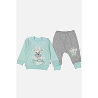 Zürafa Nakışlı % 100 Pamuk Kız Bebek Takımı