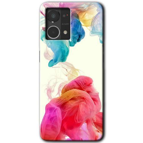 Oppo Reno 7 4G Kılıf HD Desen Baskılı Arka Kapak - Gökkuşağı Color + Kırılmaz Cam