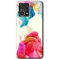 Oppo Reno 7 4G Kılıf HD Desen Baskılı Arka Kapak - Gökkuşağı Color + Kırılmaz Cam