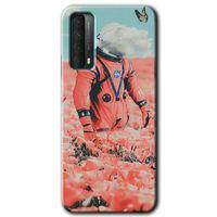 Huawei P Smart 2021 Kılıf HD Desen Baskılı Arka Kapak - Uzay Bahçesi