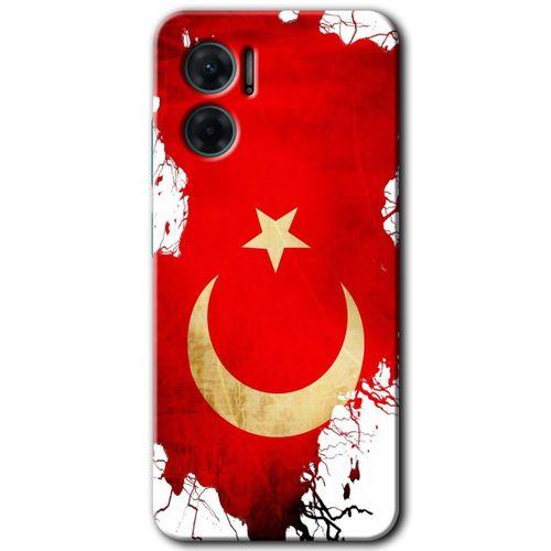 Xiaomi Redmi Note 11E HD Baskılı Kılıf + 9D Tam Ekran Koruyucu - Türkiyem