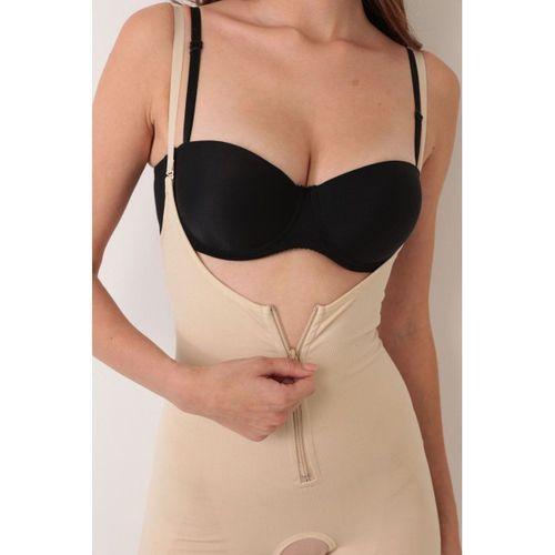 Ten İp Askılı Ağ Kısmı Açık Fermuarlı Tam Boy Kadın Korse