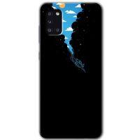 MRCİLETİSİM Samsung Galaxy A31 Kılıf Baskılı Kapak - Derinlere Yolculuk +Tam Kaplayan Mat Seramik