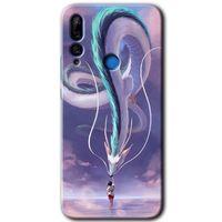 MRCİLETİSİM Huawei Y9 Prime 2019 Kılıf HD Desen Baskılı Arka Kapak + Temperli Cam - Dragon Snake