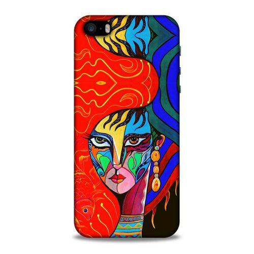 Lopard Apple iPhone SE Uyumlu Kılıf Sürreal Yüzler ♀ (10) Full Koruma Kılıfı Desenli
