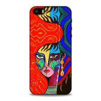 Lopard Apple iPhone SE Uyumlu Kılıf Sürreal Yüzler ♀ (10) Full Koruma Kılıfı Desenli