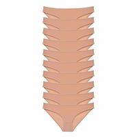 10 adet Süper Eko Set Likralı Kadın Slip Külot Ten