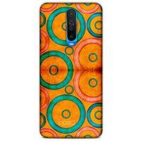 Xiaomi Poco X2 Kılıf Pastel Renkler (39) Liquid Crystal Kılıf Turuncu Yeşil