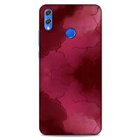 Mermer Desenli (7) Tema Telefon Kılıfı Bordo Huawei Honor 8x Kılıf