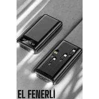 Powerbank 20.000 Mah Dijital Göstergeli Lcd Ekran Uzun Pil Ömrü