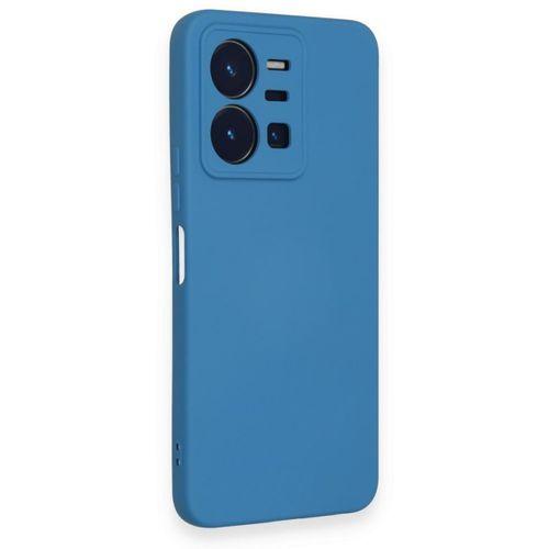 XD Vivo Y22S Kılıf Nano içi Kadife  Silikon - Mavi