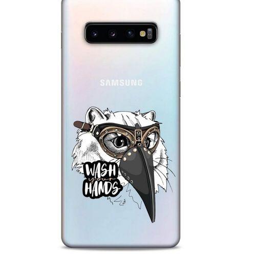 Zoologix (4) Samsung Galaxy S10 Plus Şeffaf Kılıf Silikon Desenli