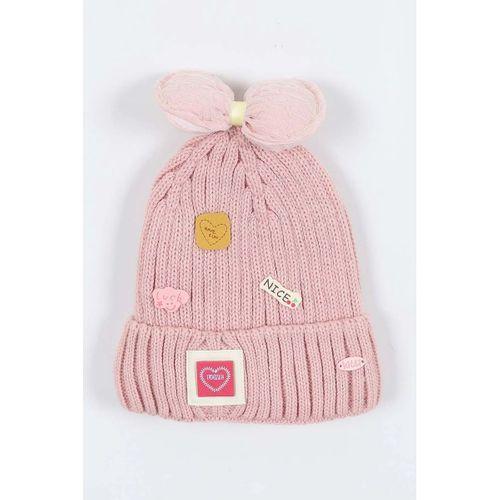 Kitti Çocuk Kız Kulaklı Bere (4-8 Yaş) K24130-02 Soft Pembe