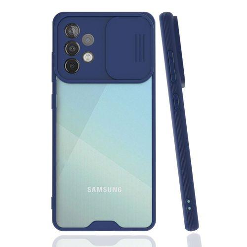 Newface Samsung Galaxy A52 Kılıf Platin Kamera Koruma Silikon - Lacivert