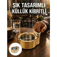 Çakmak Entegreli Küllük Yeniden Doldurulabilir Metal Gövde Yeni Nesil