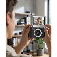 4k Dijital Kamera 48 Mp 8x Zoom Ve 180 Derece Flip Ekran Vlog Çekim Özellikli