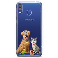 Samsung Galaxy M20 Kılıf Gülen Patiler Arka Kapak Koruma Desenli Full Koruyucu