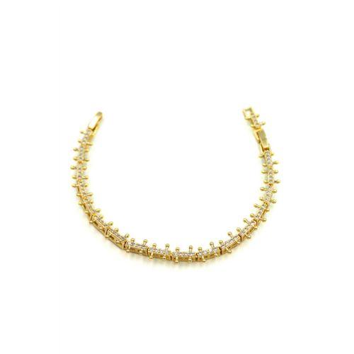 Taşlı VİP Bileklik - Altın