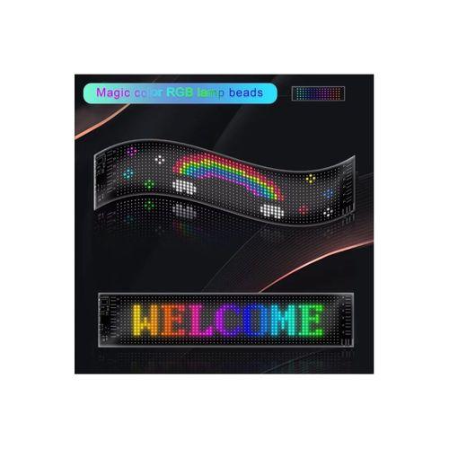 LED Matrix PANEL esnek USB 5V Bluetooth App kaydırma reklam LED araba sloganı esnek RGB Kayan YAZI