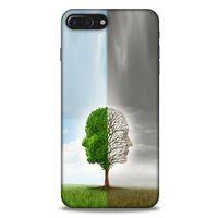 Apple Iphone 8 Plus Kılıf Depresyon (35) Fit Design Kılıf Toz Pembe Lacivert