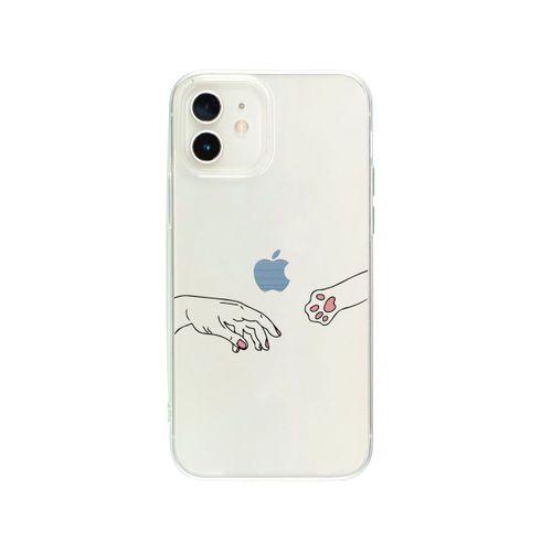 iPhone 12 Hand And Paw Premium Şeffaf Telefon Kılıfı