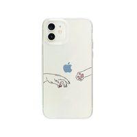 iPhone 12 Hand And Paw Premium Şeffaf Telefon Kılıfı