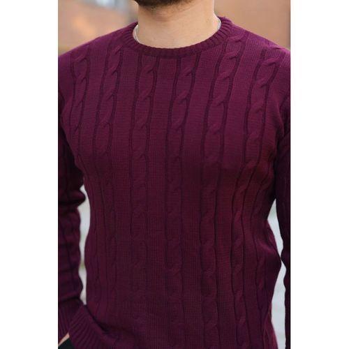 Erkek örgü Desen Bisiklet Yaka Kazak