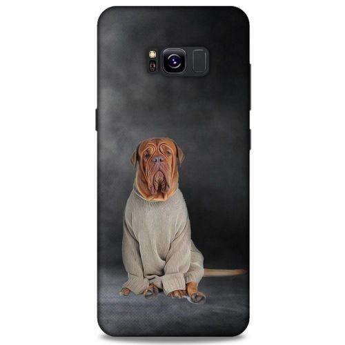 Samsung Galaxy S8 Plus Kılıf Köpek Kıyafetleri (29) Arka Koruma Kılıfı Fransız Mastifi Kazak